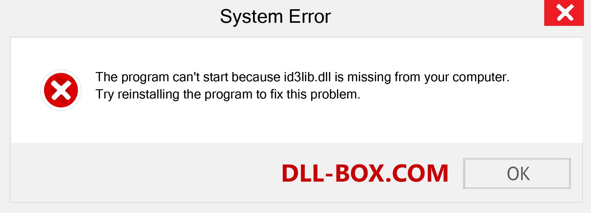  id3lib.dll file is missing?. Download for Windows 7, 8, 10 - Fix  id3lib dll Missing Error on Windows, photos, images