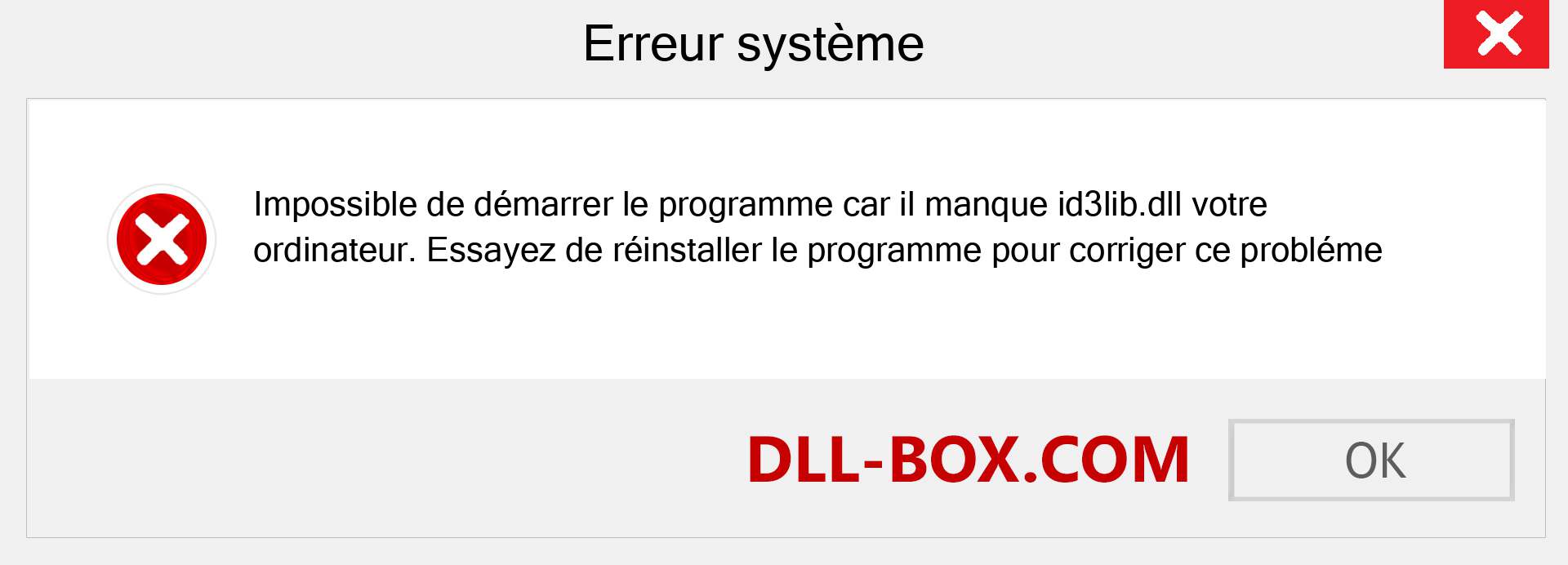 Le fichier id3lib.dll est manquant ?. Télécharger pour Windows 7, 8, 10 - Correction de l'erreur manquante id3lib dll sur Windows, photos, images